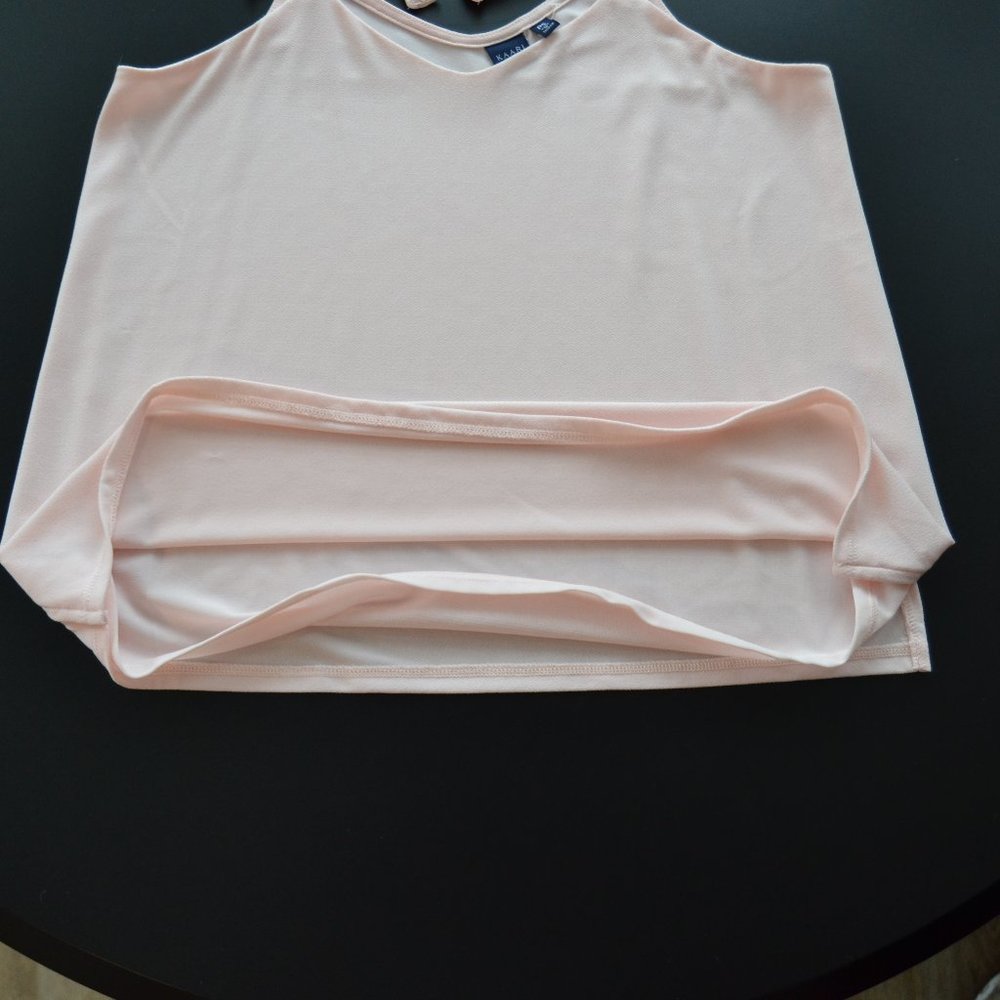 Kaari Blue flowy beautiful dressy  camisole / tank - Picture 2 of 3